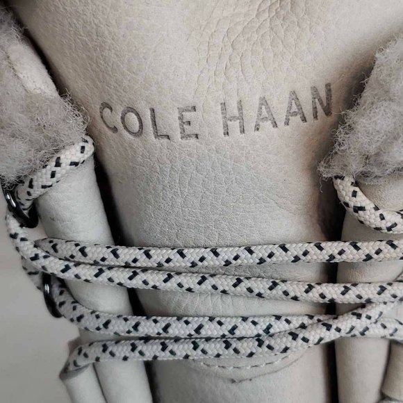 Cole Haan Womens Zerogrand Explorer Hiking Boots Beige Leather Ankle Lace Up 6 B - Picture 9 of 13